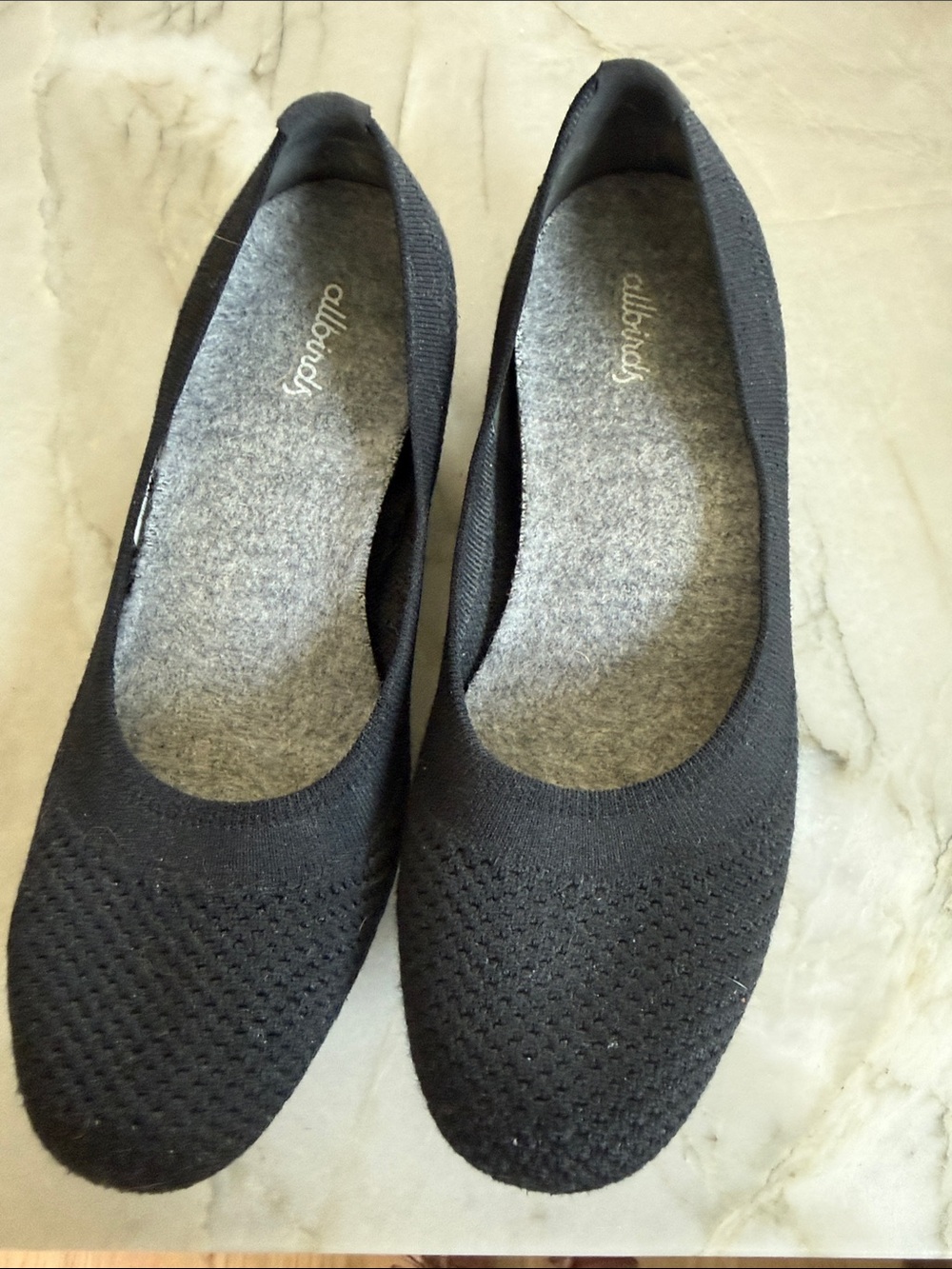 allbirds Black Knit Ballet Flats for Women